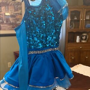 Weissman Blue Sequin Dance Costume